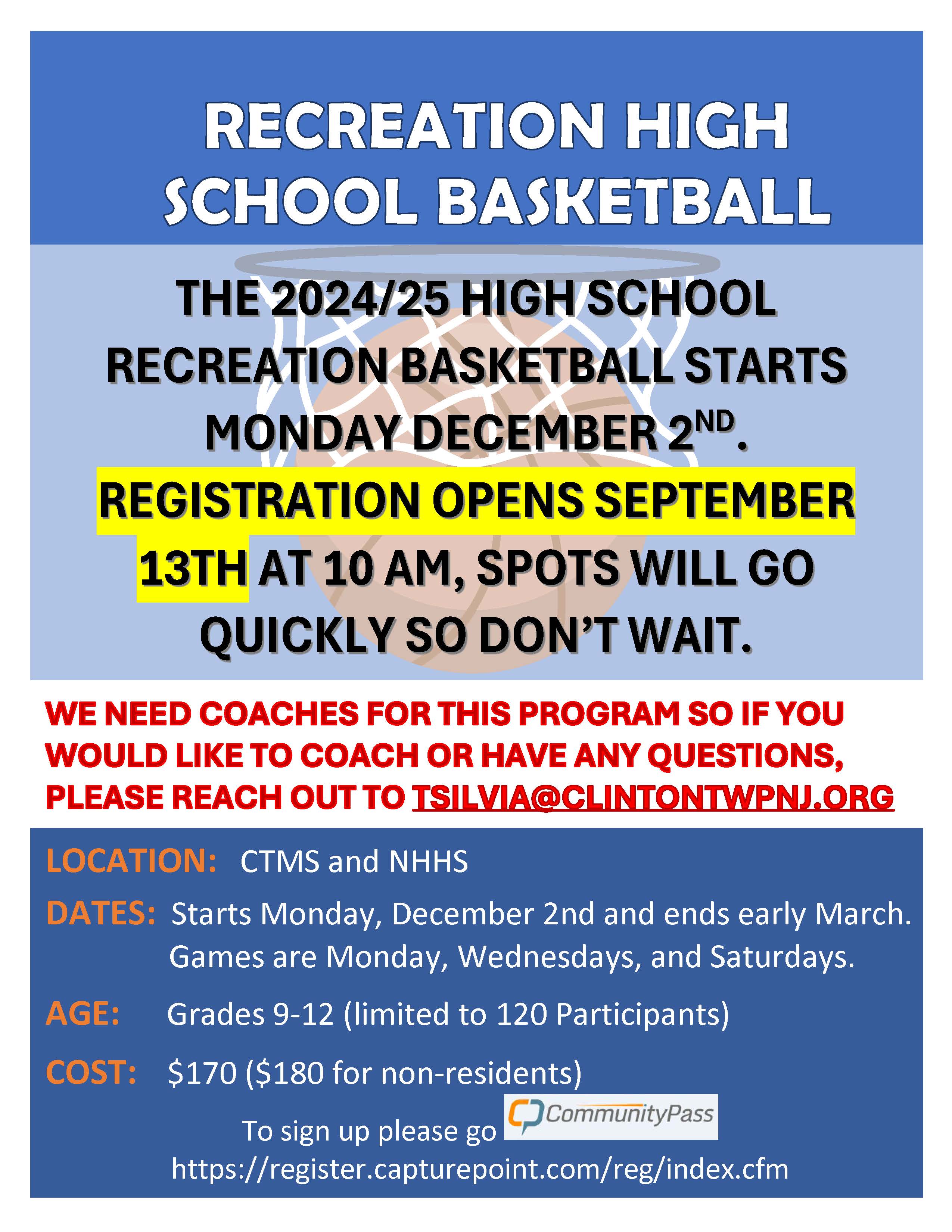 high school rec basketball